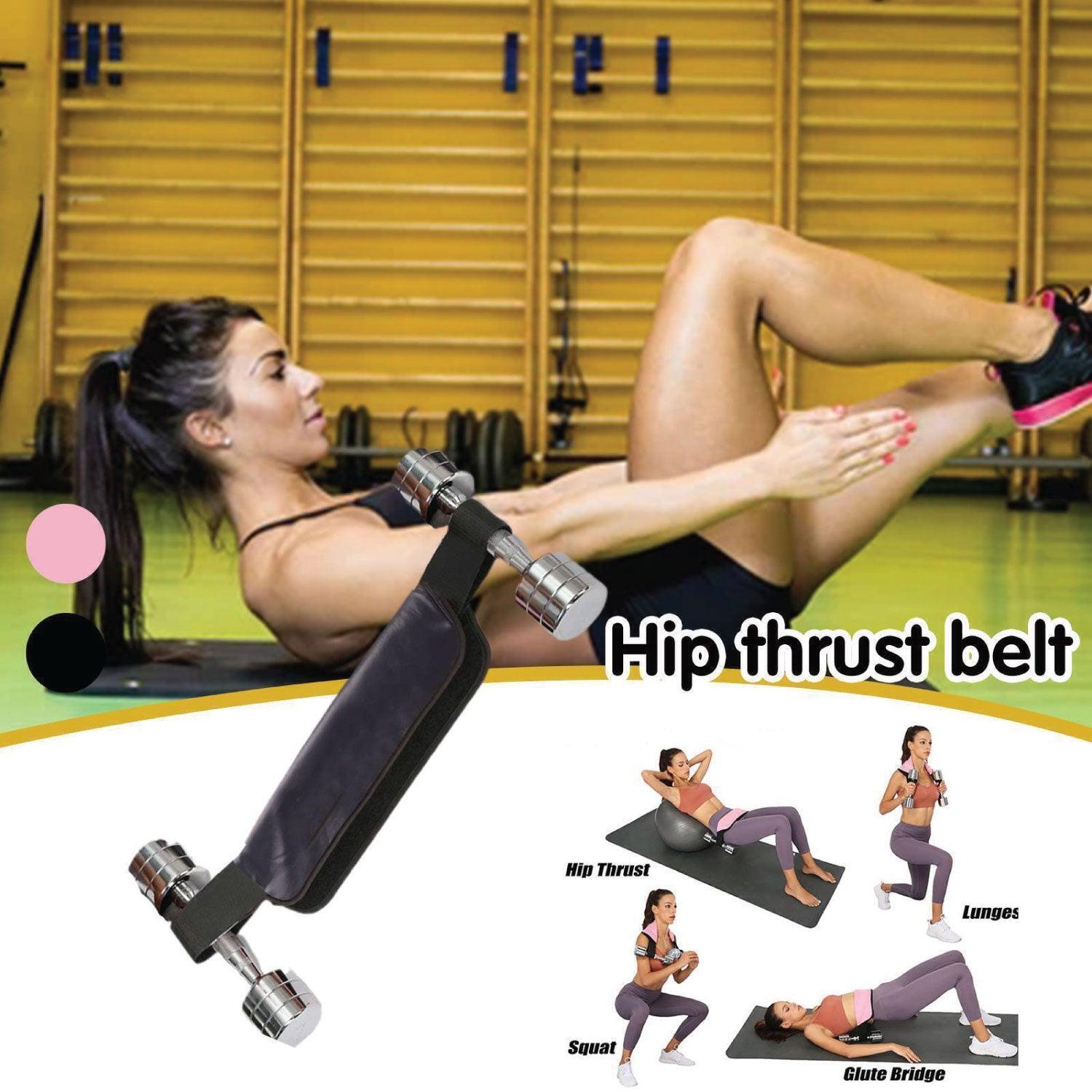 Hip Thrust Belt For Dumbbells - Booty Bands Belt For Hip Thrust, Kettlebells Hip Thrusts Pad For Lunges Reverse Squat Fitness - Tophatter Daily Deals