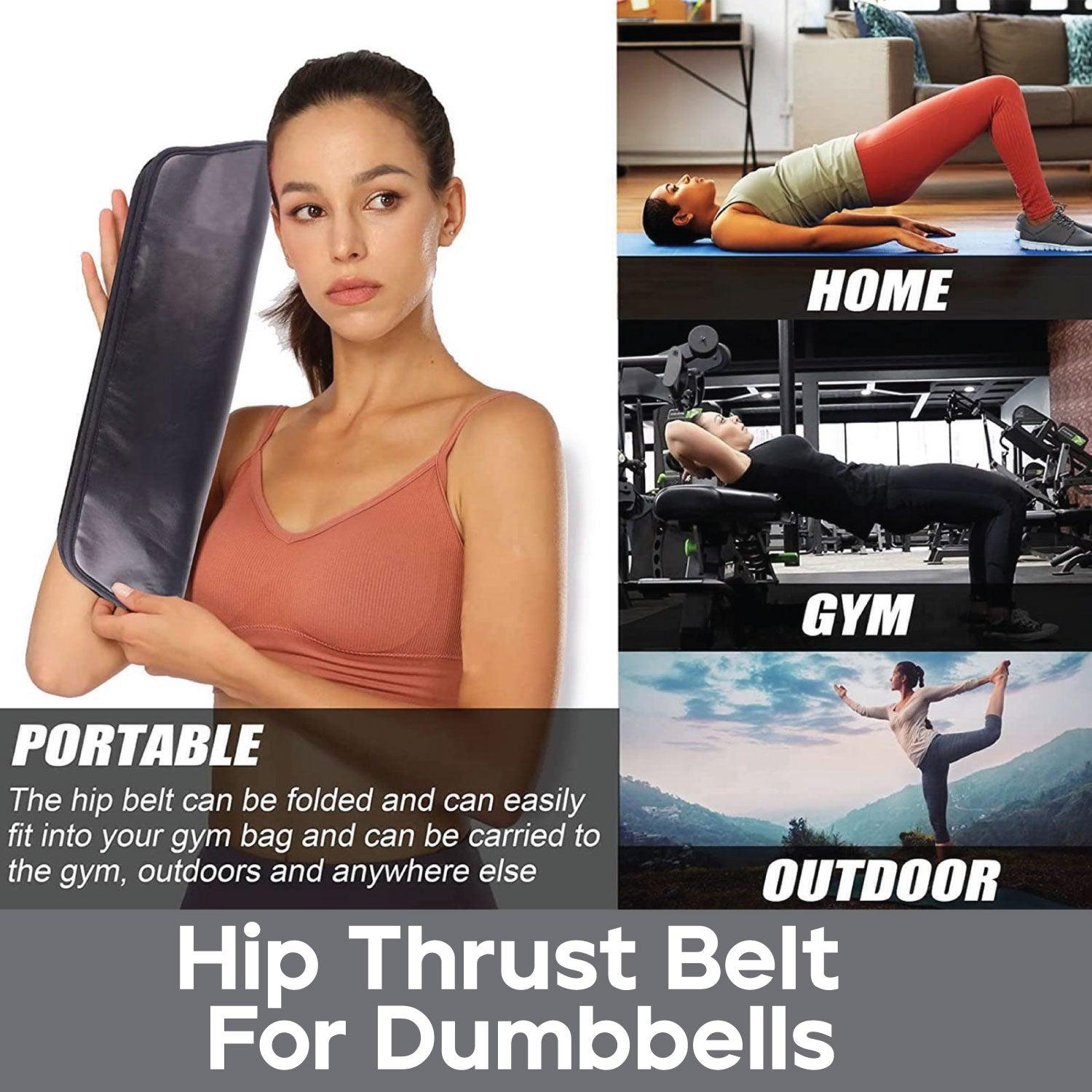 Hip Thrust Belt For Dumbbells - Booty Bands Belt For Hip Thrust, Kettlebells Hip Thrusts Pad For Lunges Reverse Squat Fitness - Tophatter Daily Deals