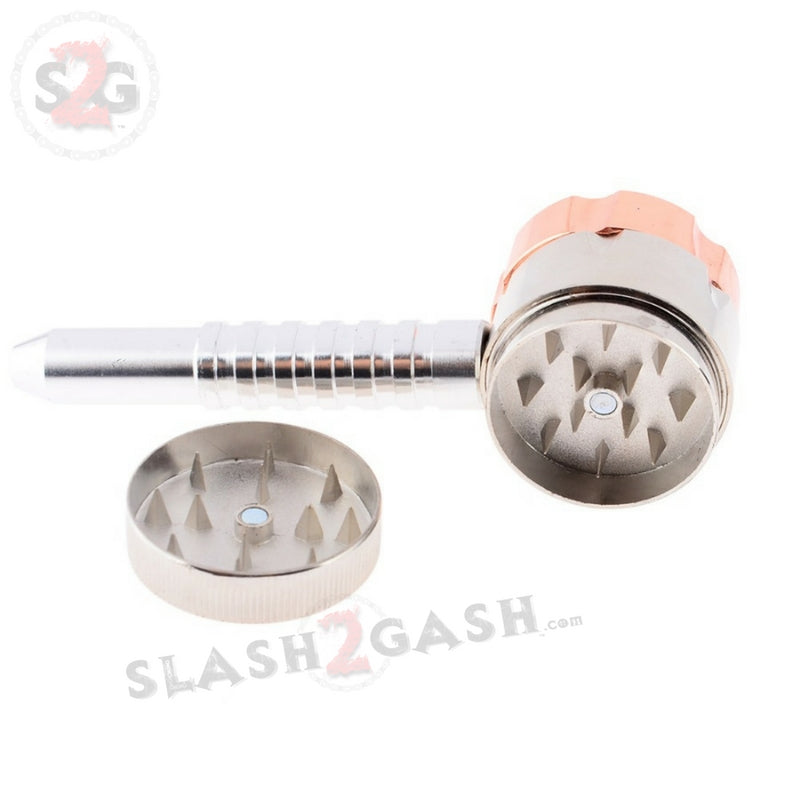 Six Shooter Rotating Revolver Smoking Bullet Metal Pipe w/ Grinder - V3 Smoking Accessories - Tophatter Daily Deals