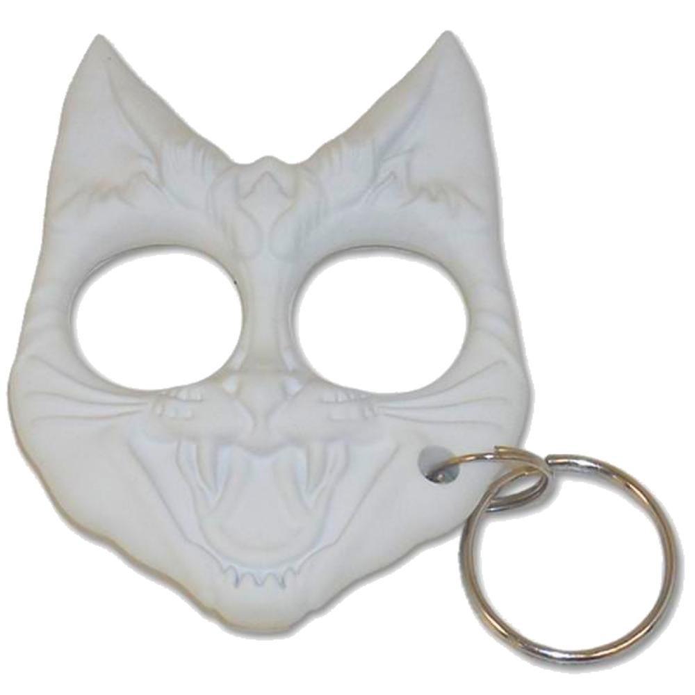 Hiss and Hurt Self-Defense Cat Keychain White Impact Self Defense - Tophatter Daily Deals
