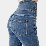 High-Waisted & Fitted women’s jeans – classic design, durable fabric, for everyday wear women's jeans - Tophatter Daily Deals