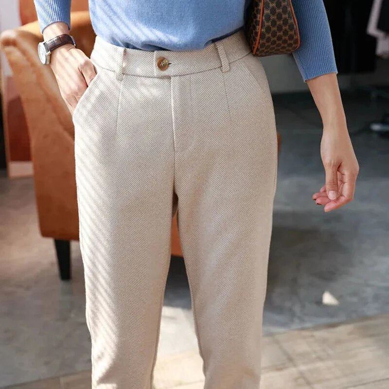 Breathable women's tailored trousers – timeless design, comfortable fabric, for office and casual wear Women's trousers - Tophatter Daily Deals