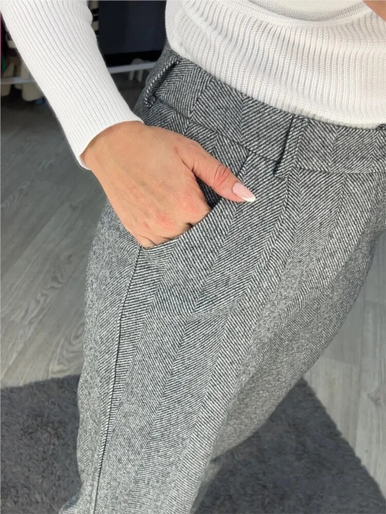 Breathable women's tailored trousers – timeless design, comfortable fabric, for office and casual wear anthracite Women's trousers - Tophatter Daily Deals