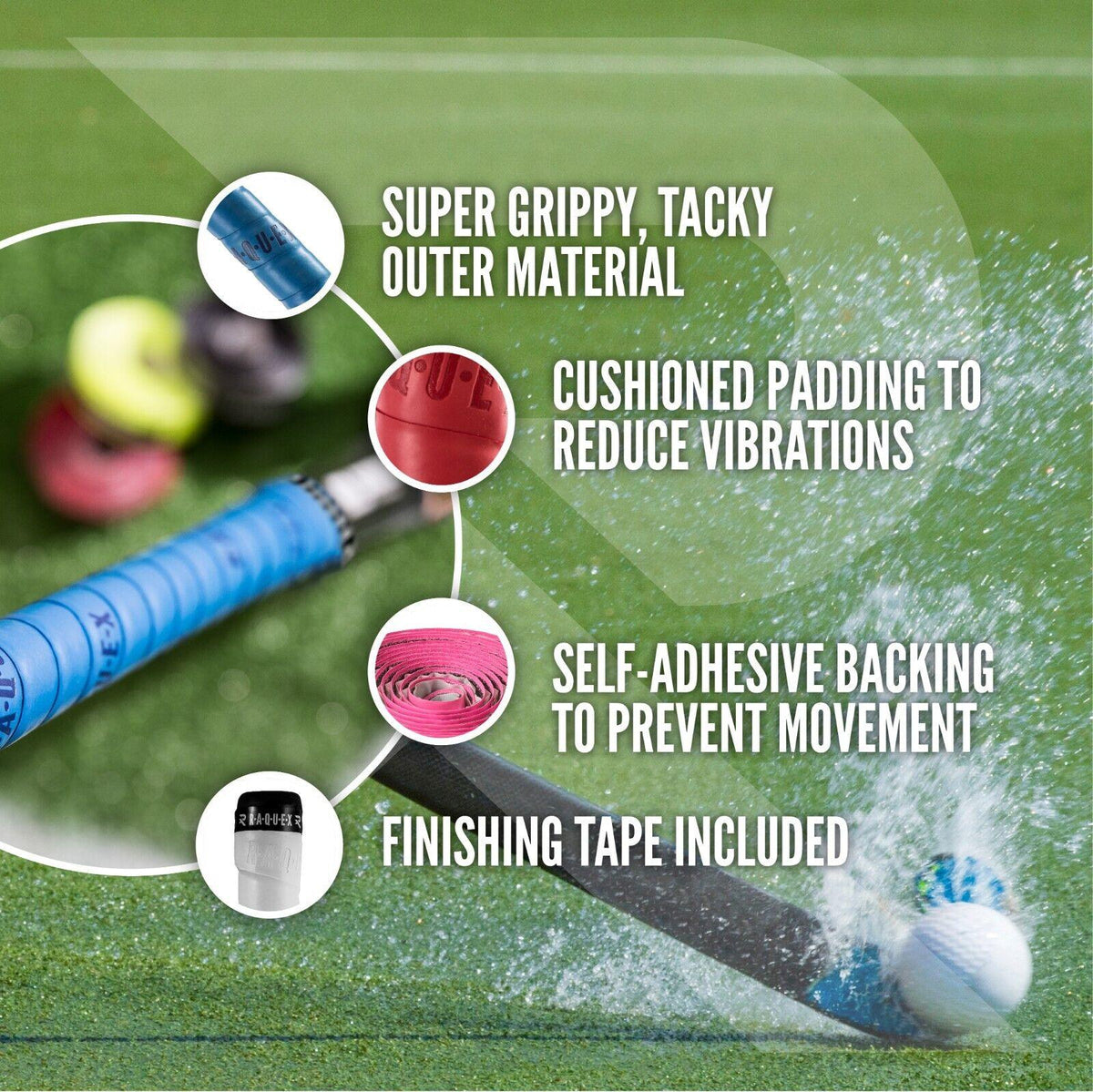 Hockey Stick Grip - Anti Slip Replacement Sports Wrap Grip Tape Sports & Outdoor - Tophatter Daily Deals