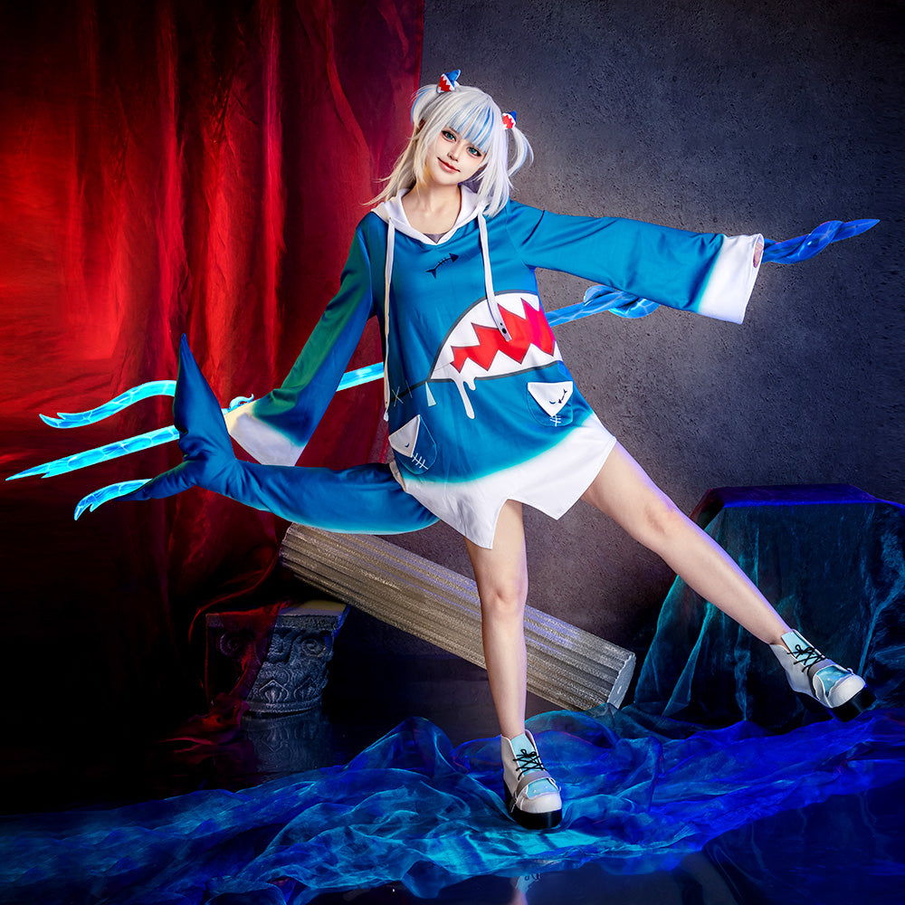 Hololive Virtual YouTuber English Gawr Gura Cosplay Costume Costume - Tophatter Daily Deals