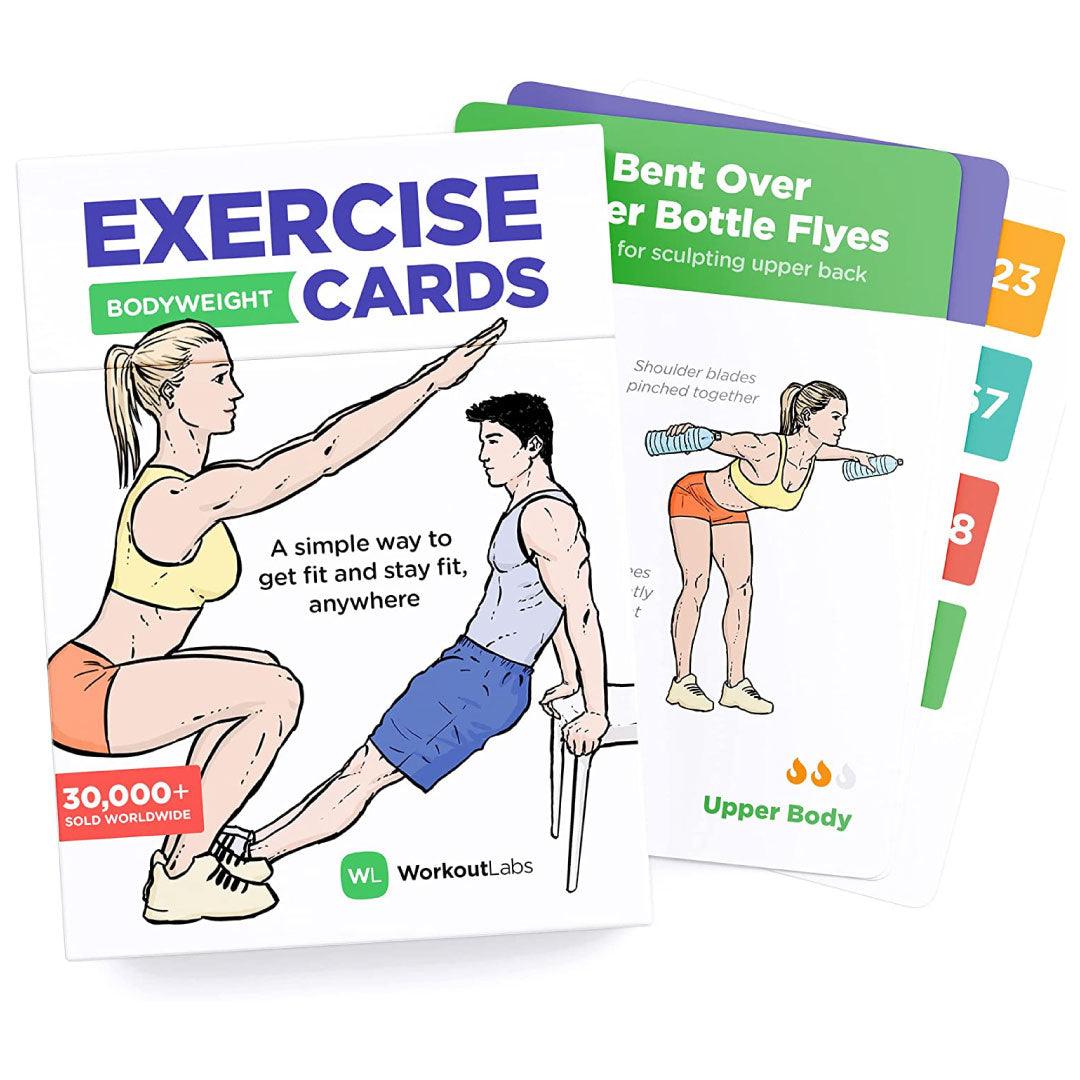 Home Workout Cards Deck for Women and Men - WorkoutLabs Exercise Cards: Bodyweight – Home Workout Cards Deck Exercise & Fitness - Tophatter Daily Deals