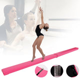 Gymnastic Beams for Home - Foldable Gymnastics Balance Beam 7FT Training Beam Portable Kids Adult Home Gym Exercise & Fitness - Tophatter Daily Deals