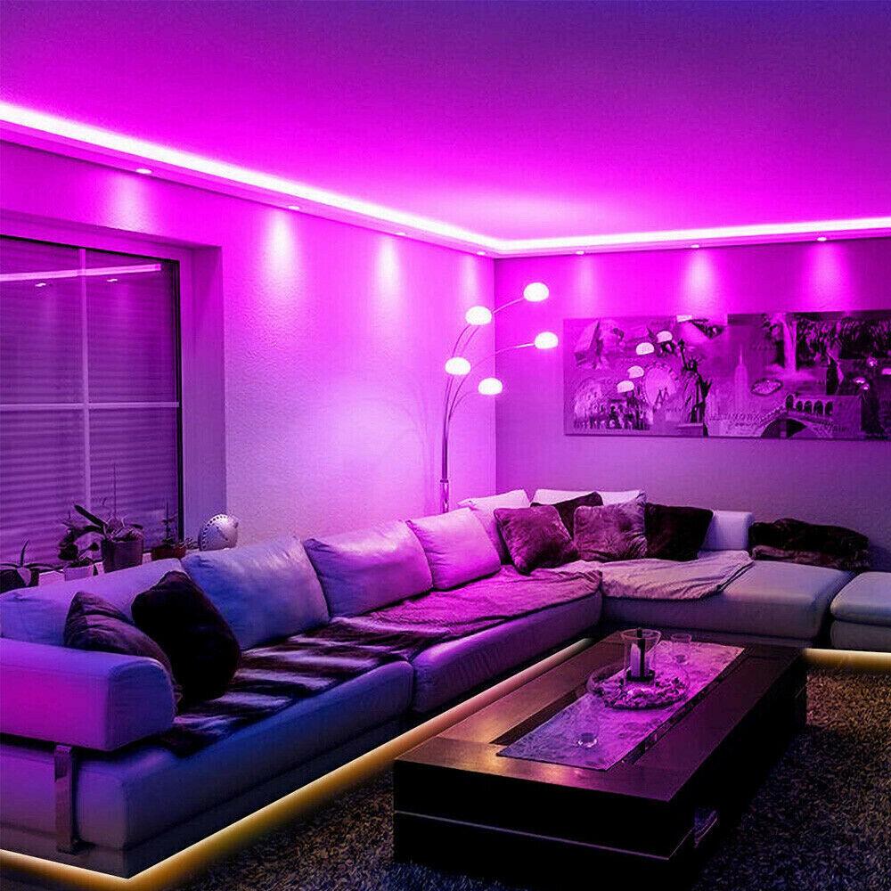 RGB LED Strip Light - 1-20M LED Strip Lights 5050 RGB Colour Changing Tape Cabinet Kitchen TV Lighting Indoor/Outdoor Decor Bluetooth & APP Control Home - Tophatter Daily Deals