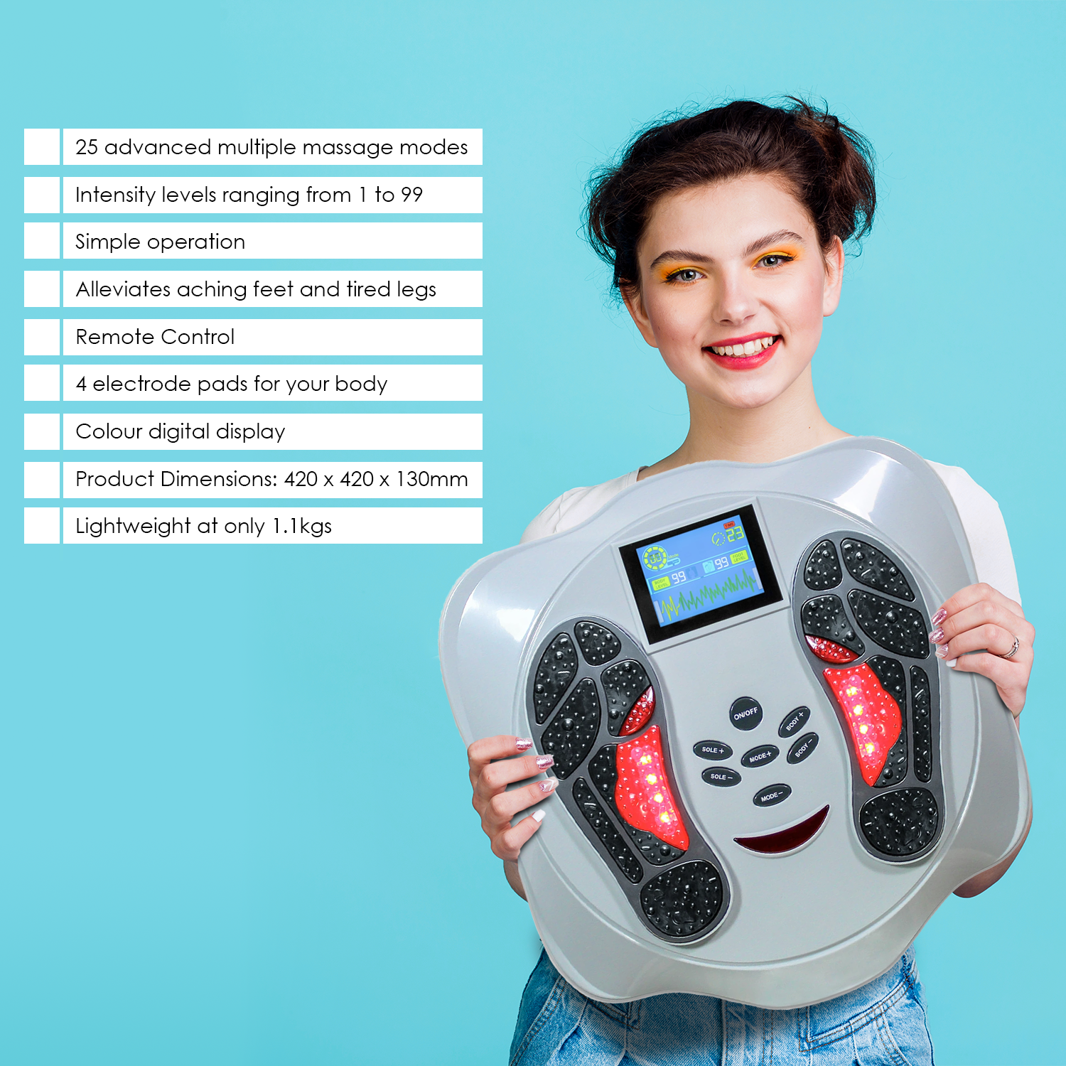 Circulation Foot Massager – EMS & TENS Electric Foot Stimulator for Pain Relief & Blood Flow Foot Massagers - Tophatter Daily Deals