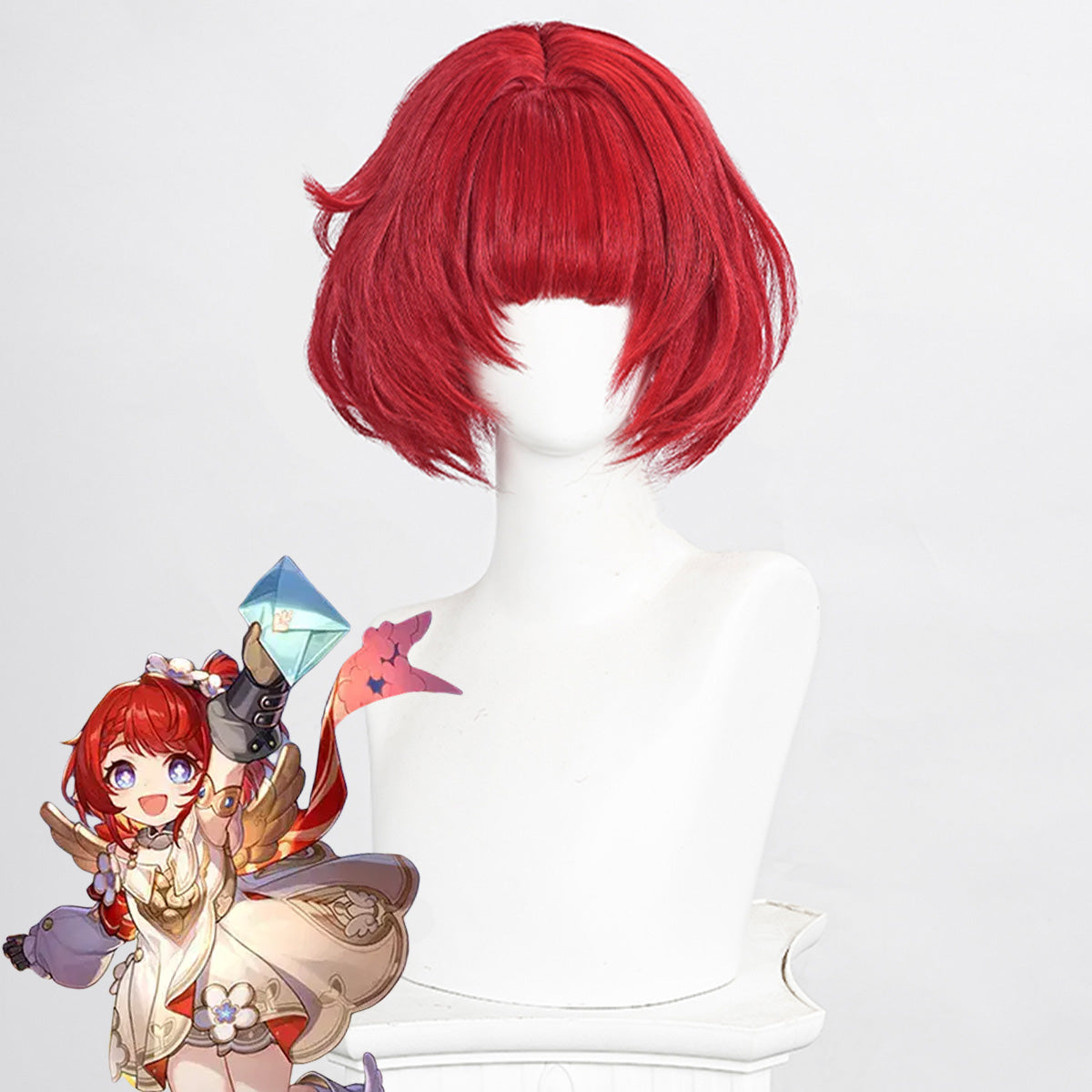 Honkai: Star Rail The Chrysos Heirs Tribbie Red Cosplay Wig Wig - Tophatter Daily Deals