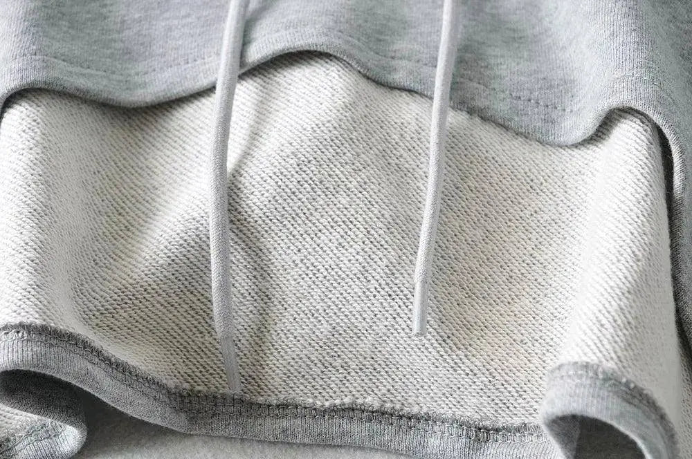 Hoodie Female Hoodie Personality Irregular Crop Ultra Short Style Long Sleeve Top Female Drop Shipping - Tophatter Daily Deals