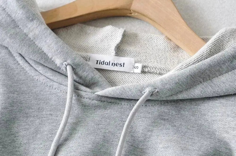 Hoodie Female Hoodie Personality Irregular Crop Ultra Short Style Long Sleeve Top Female Drop Shipping - Tophatter Daily Deals