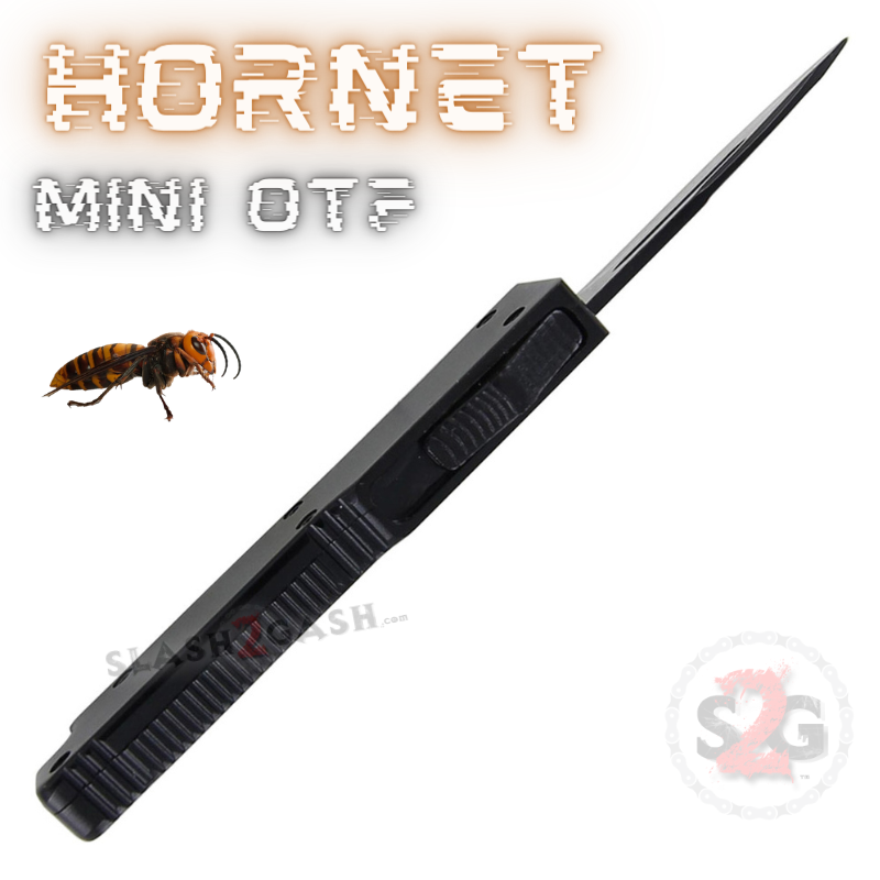 California Legal Mini OTF Dual Action Automatic Knife - Black Hornet Knife-OTF - Tophatter Daily Deals