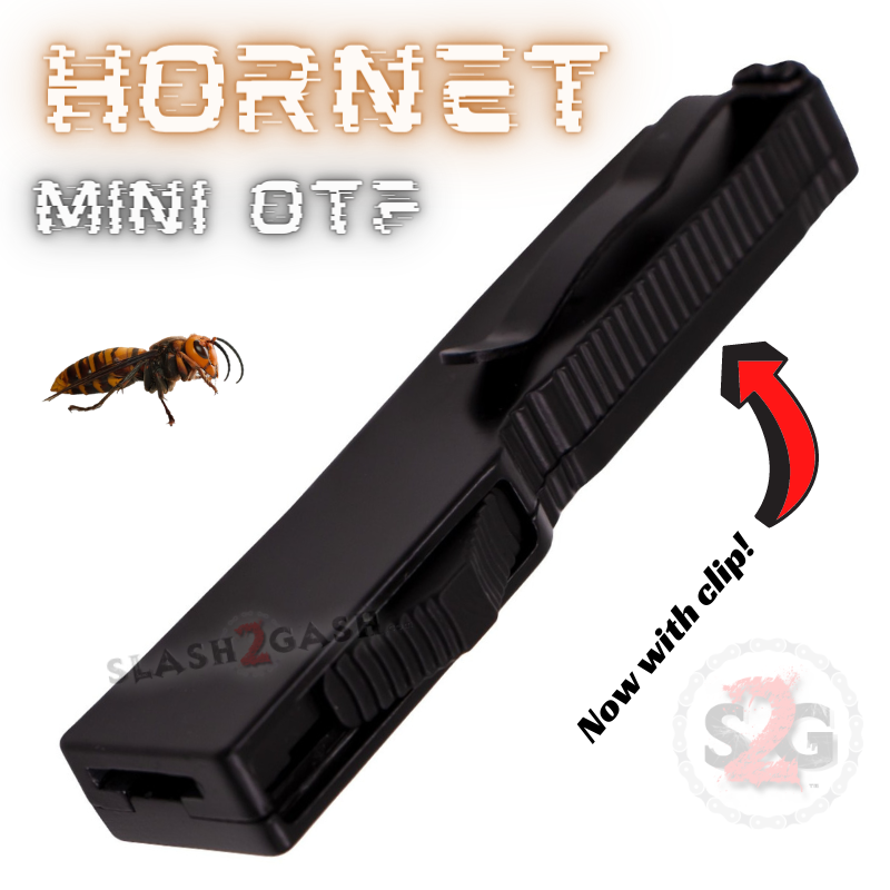 Keychain Mini OTF Knife Switchblade Dagger w/ Clip - Black Hornet Knife-OTF - Tophatter Daily Deals