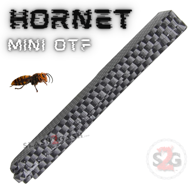 Keychain Mini OTF Knife Switchblade Single Edge - Carbon Fiber Hornet Knife-OTF - Tophatter Daily Deals
