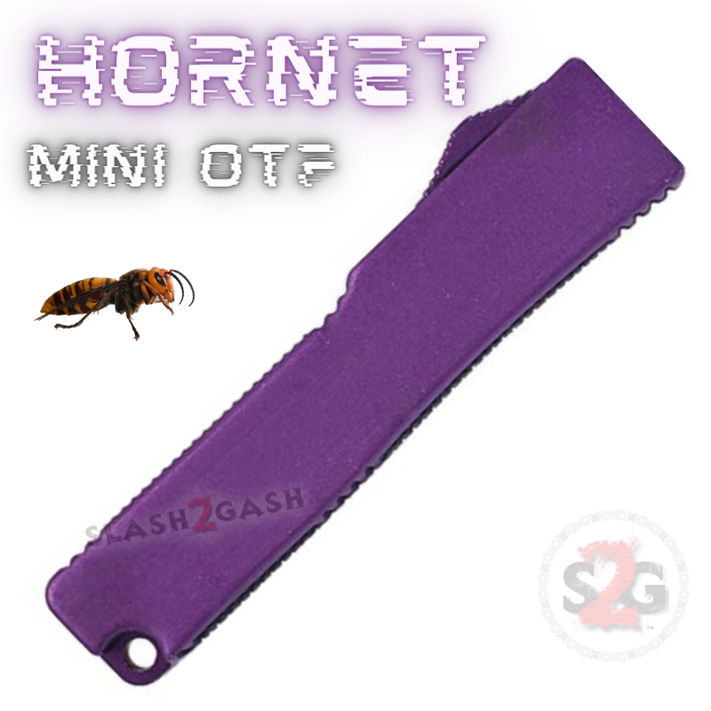 Keychain Mini OTF Knife Switchblade Single Edge - Purple Hornet Knife-OTF - Tophatter Daily Deals