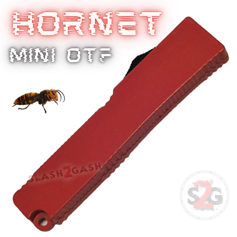 Keychain Mini OTF Knife Cali Legal Switchblade - Red Recurve Hornet Knife-OTF - Tophatter Daily Deals