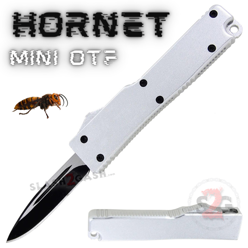 California Legal Mini OTF Dual Action Automatic Knife - Silver Hornet Knife-OTF - Tophatter Daily Deals