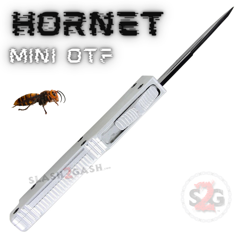 California Legal Mini OTF Dual Action Automatic Knife - Silver Hornet Knife-OTF - Tophatter Daily Deals