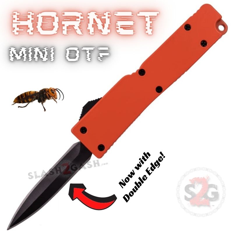 Keychain Mini OTF Knife Switchblade Dagger w/ Clip - Orange Hornet Knife-OTF - Tophatter Daily Deals
