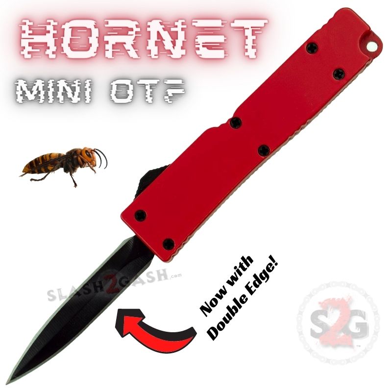 Keychain Mini OTF Knife Switchblade Dagger w/ Clip - Red Hornet Knife-OTF - Tophatter Daily Deals