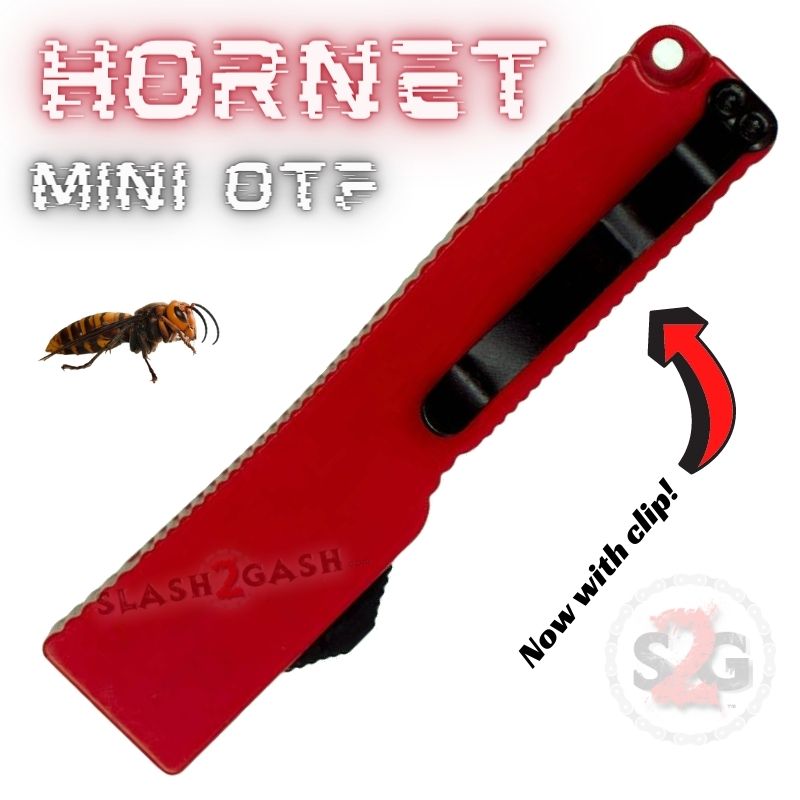 Keychain Mini OTF Knife Switchblade Dagger w/ Clip - Red Hornet Knife-OTF - Tophatter Daily Deals