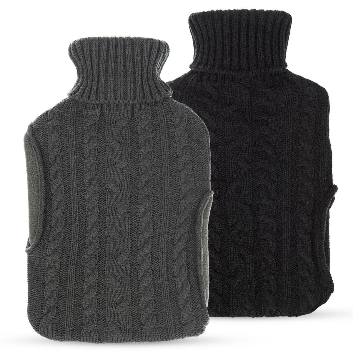 Hot Water Bag With Cover - 2L Bottle Cover Bag With Built in Pockets Knitted Soft Cozy Bag Health Care - Tophatter Daily Deals