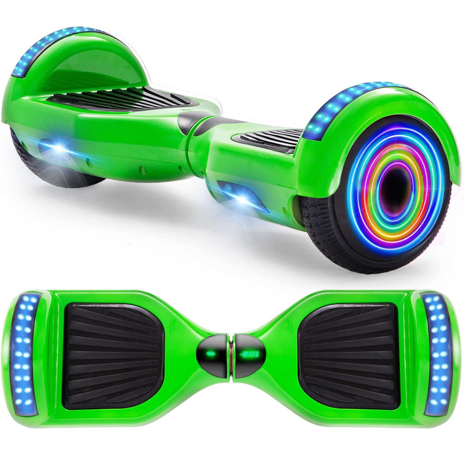 Electric Self Balancing Scooter - 500W Hoverboard For Kids Bluetooth LED Segway Green Sports & Outdoor - Tophatter Daily Deals