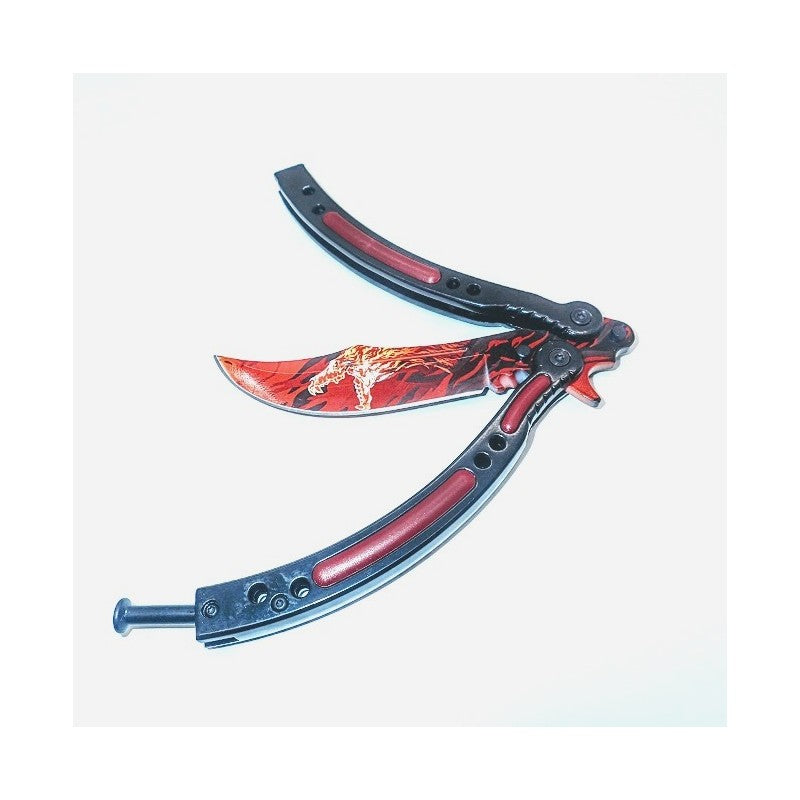 22 colors CSGO Butterfly Knife SHARP 440C Counter Strike Balisong Howl Knife-Balisong - Tophatter Daily Deals