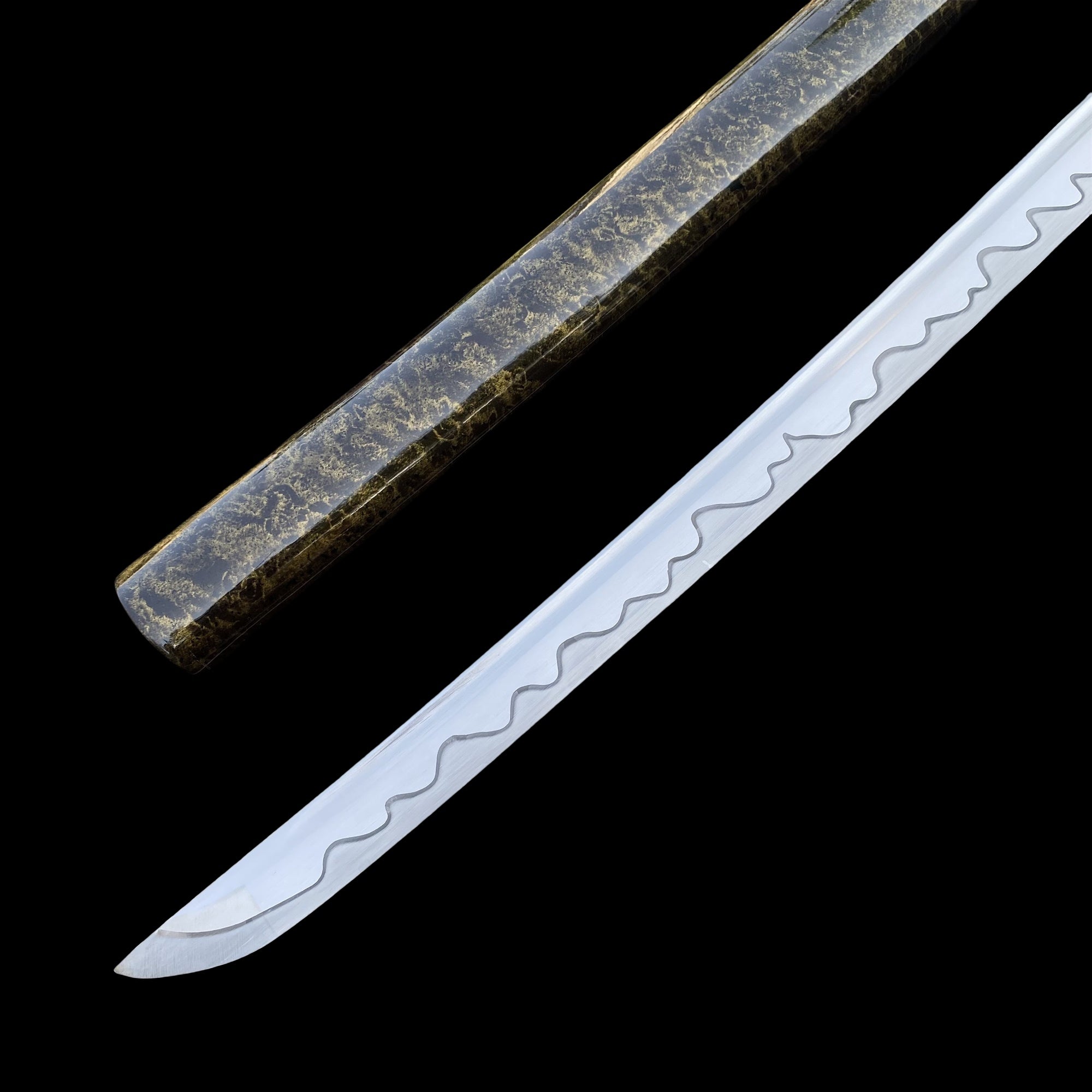 Japanese Traditional Katana Mitsudomoe Kamon Carbon Steel Blade - Tophatter Daily Deals