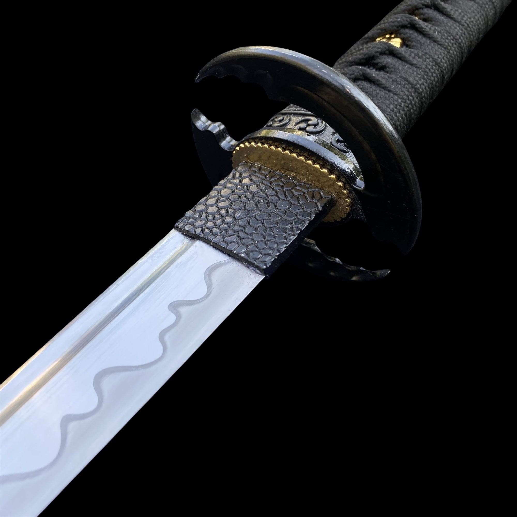 Japanese Traditional Katana Mitsudomoe Kamon Carbon Steel Blade - Tophatter Daily Deals