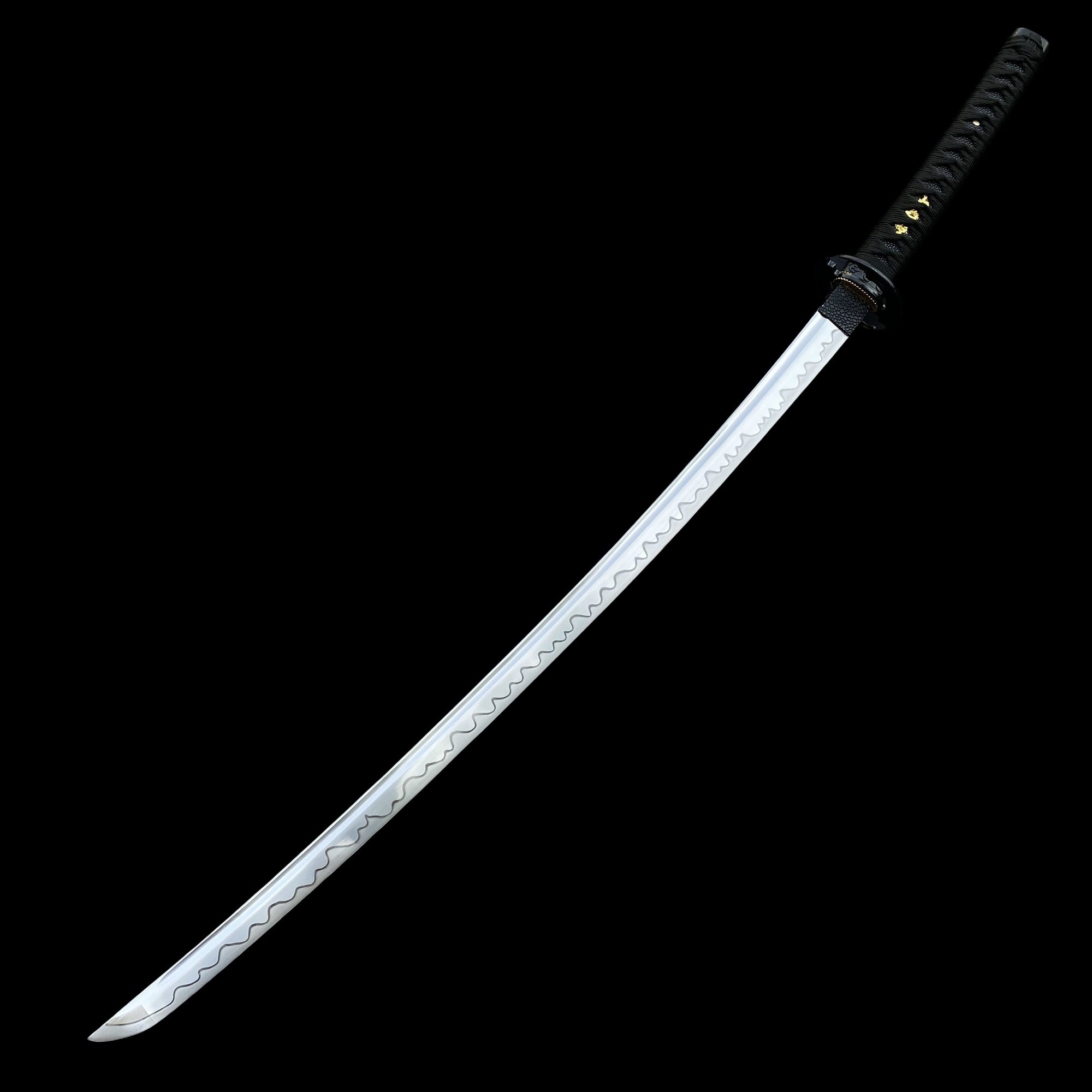 Japanese Traditional Katana Mitsudomoe Kamon Carbon Steel Blade - Tophatter Daily Deals