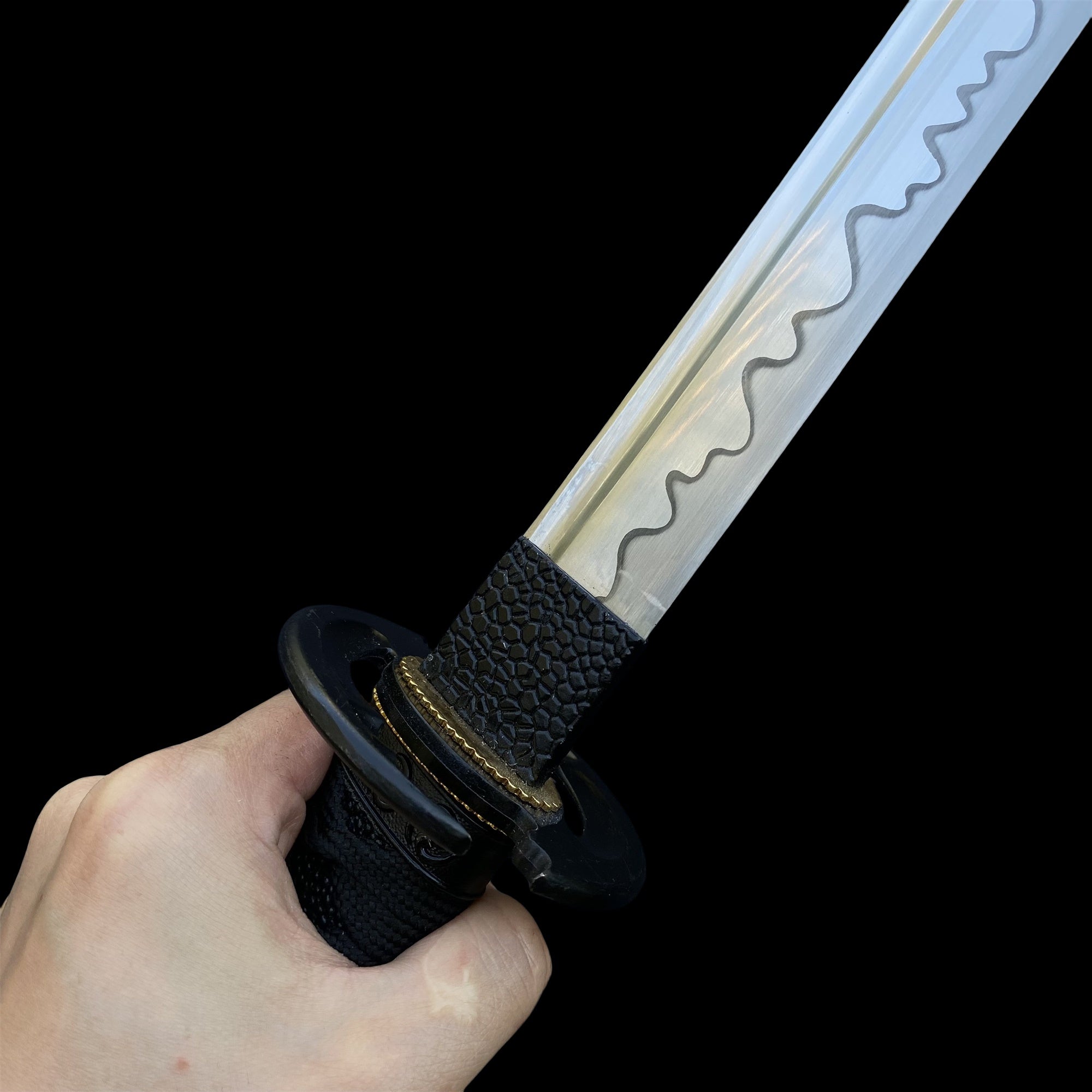 Japanese Traditional Katana Mitsudomoe Kamon Carbon Steel Blade - Tophatter Daily Deals