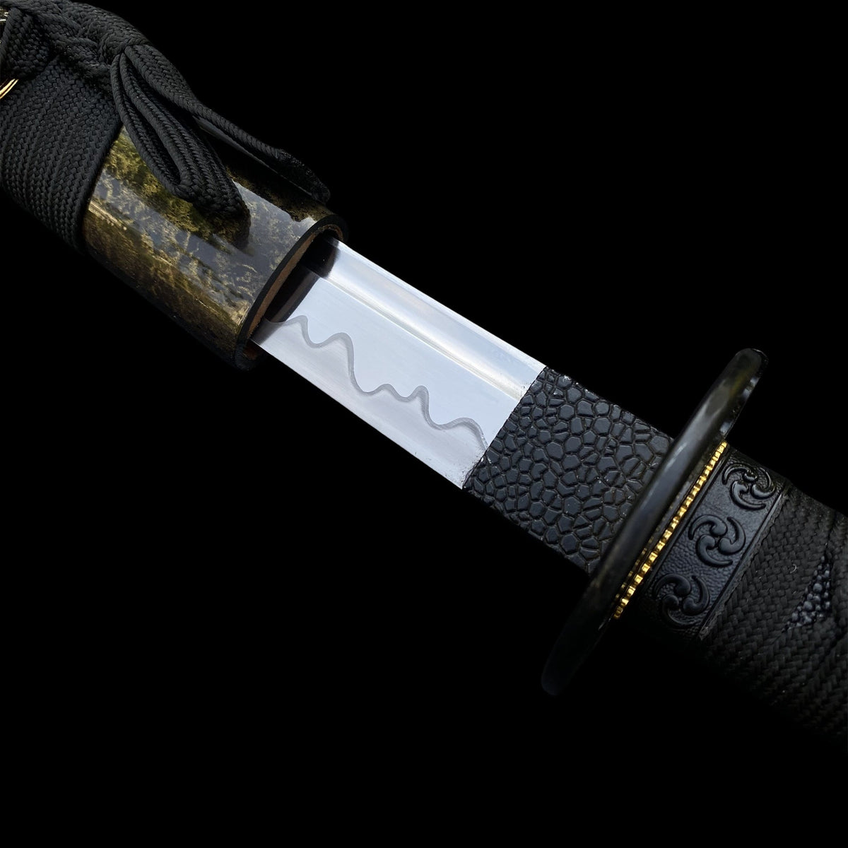 Japanese Traditional Katana Mitsudomoe Kamon Carbon Steel Blade - Tophatter Daily Deals