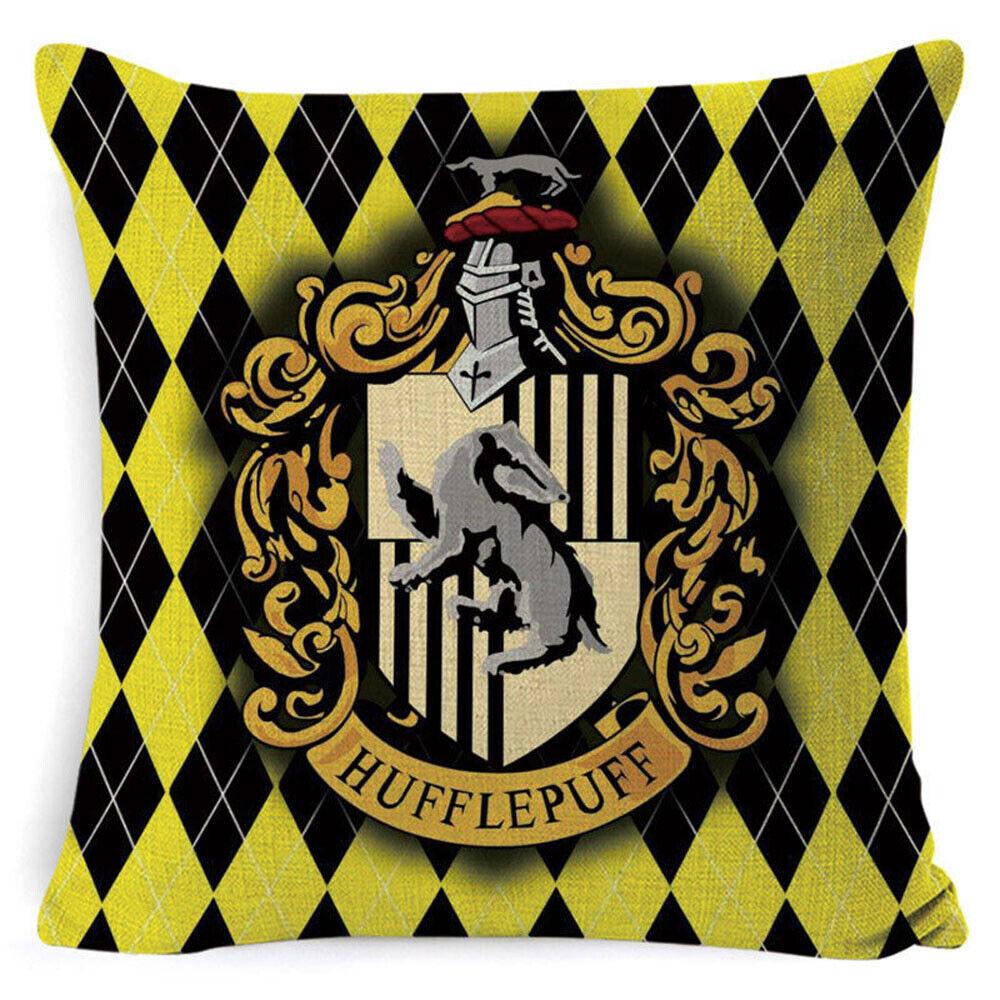 Harry Potter Cushion Covers - Throw Pillow Case Cover Sofa Car Home Office Decor Gift UK Hufflepuff Festive & Franchise - Tophatter Daily Deals