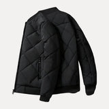 Insulating Men's Bomber Jacket - Quilted Cotton Padded Black - Tophatter Daily Deals