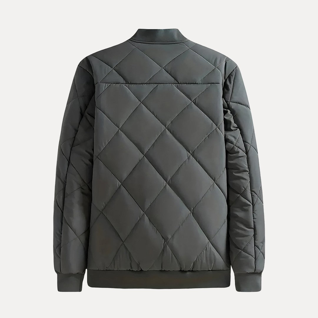 Insulating Men's Bomber Jacket - Quilted Cotton Padded - Tophatter Daily Deals