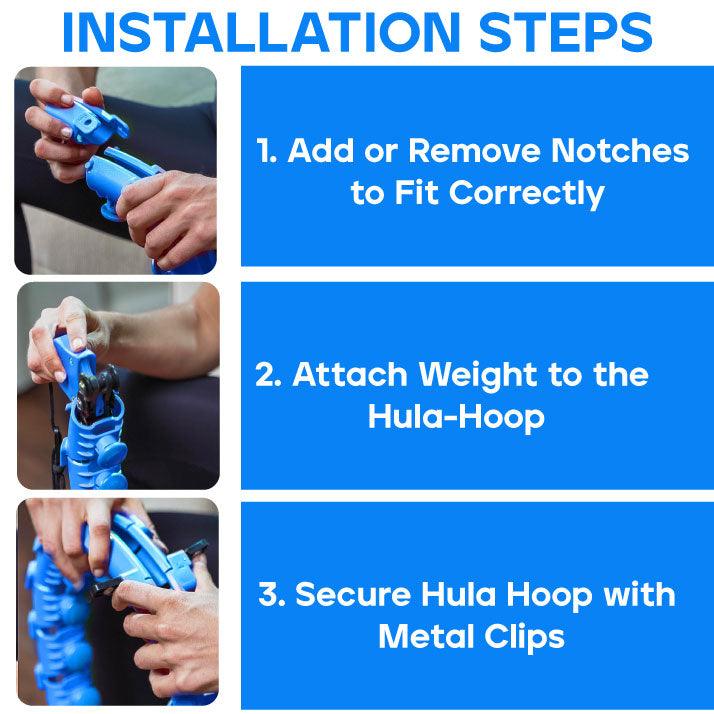 MASKURA Smart Weighted Hula Hoop With Counter 24 knots - Weight Loss Hula Hoop, Smart Fitness, Adjustable Ring Size With Counter Suitable For Adult Exercise & Fitness - Tophatter Daily Deals