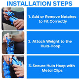 MASKURA Smart Weighted Hula Hoop With Counter 24 knots - Weight Loss Hula Hoop, Smart Fitness, Adjustable Ring Size With Counter Suitable For Adult Exercise & Fitness - Tophatter Daily Deals