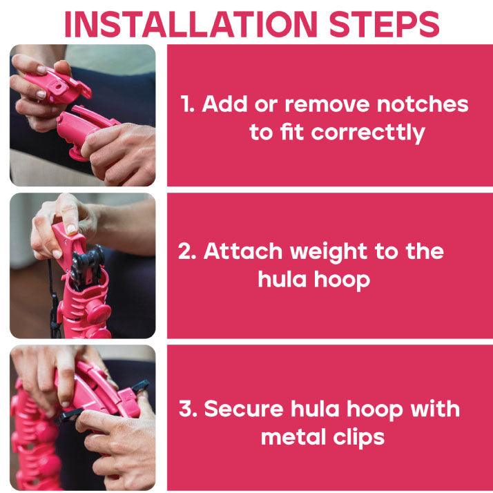 MASKURA Smart Weighted Hula Hoop With Counter 24 knots - Weight Loss Hula Hoop, Smart Fitness, Adjustable Ring Size With Counter Suitable For Adult Exercise & Fitness - Tophatter Daily Deals