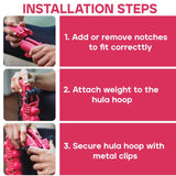 MASKURA Smart Weighted Hula Hoop With Counter 24 knots - Weight Loss Hula Hoop, Smart Fitness, Adjustable Ring Size With Counter Suitable For Adult Exercise & Fitness - Tophatter Daily Deals