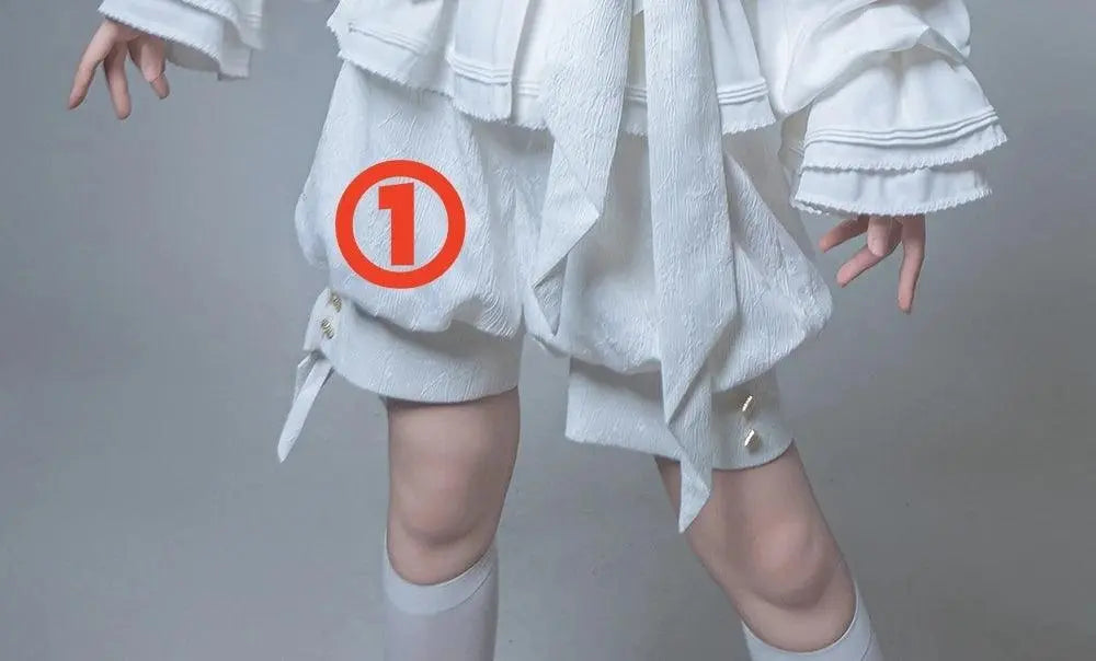 Hunting Rabbit White Moonlight Edition Retro Cool Ouji Lolita Jacket /Short Pants/Trousers Set by Princess Chronicles - Tophatter Daily Deals