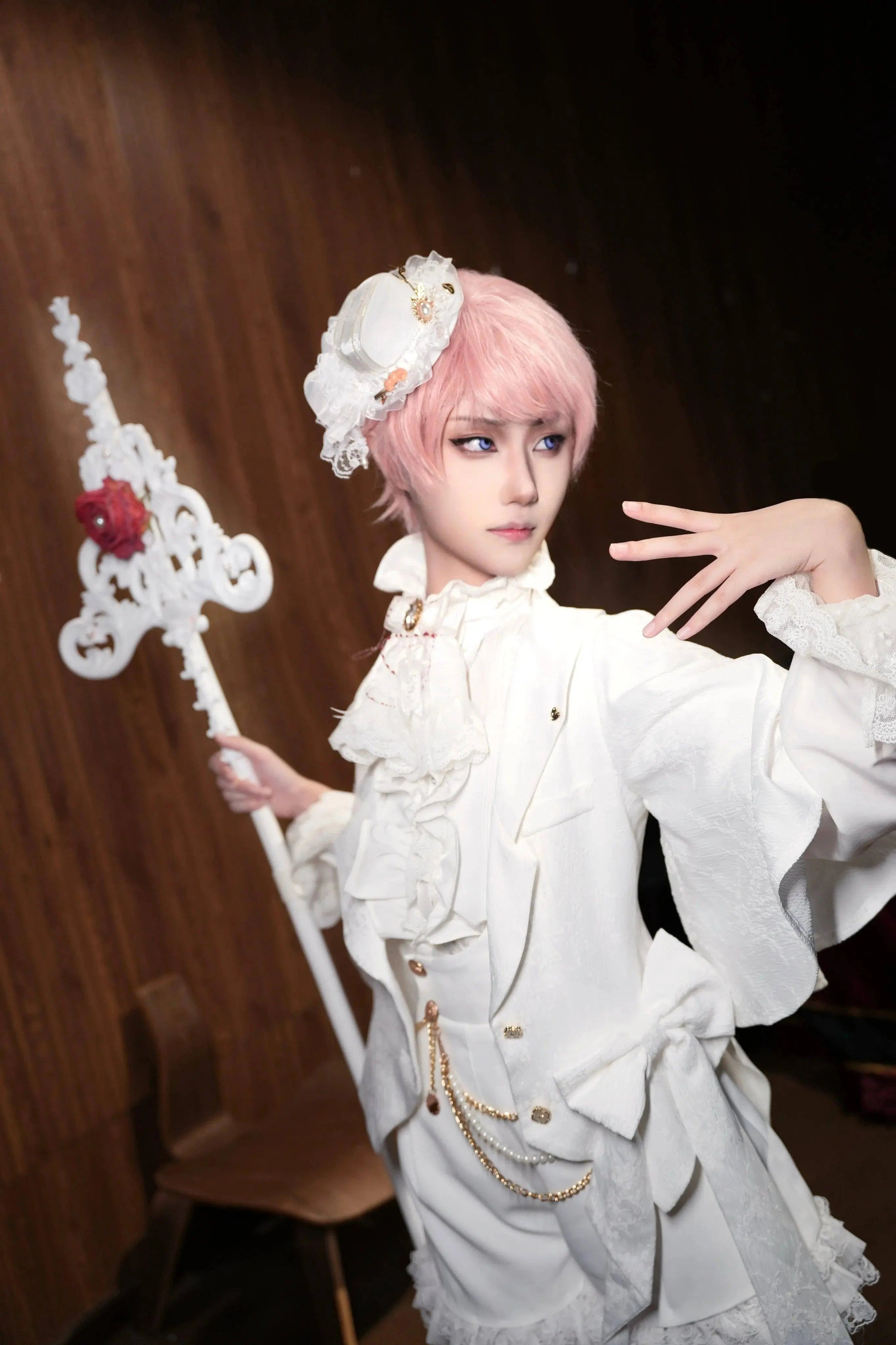 Hunting Rabbit White Moonlight Edition Retro Cool Ouji Lolita Jacket /Short Pants/Trousers Set by Princess Chronicles - Tophatter Daily Deals