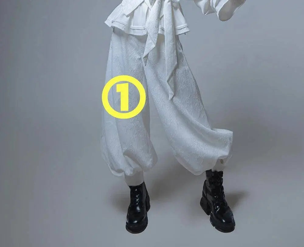 Hunting Rabbit White Moonlight Edition Retro Cool Ouji Lolita Jacket /Short Pants/Trousers Set by Princess Chronicles Trousers - Tophatter Daily Deals