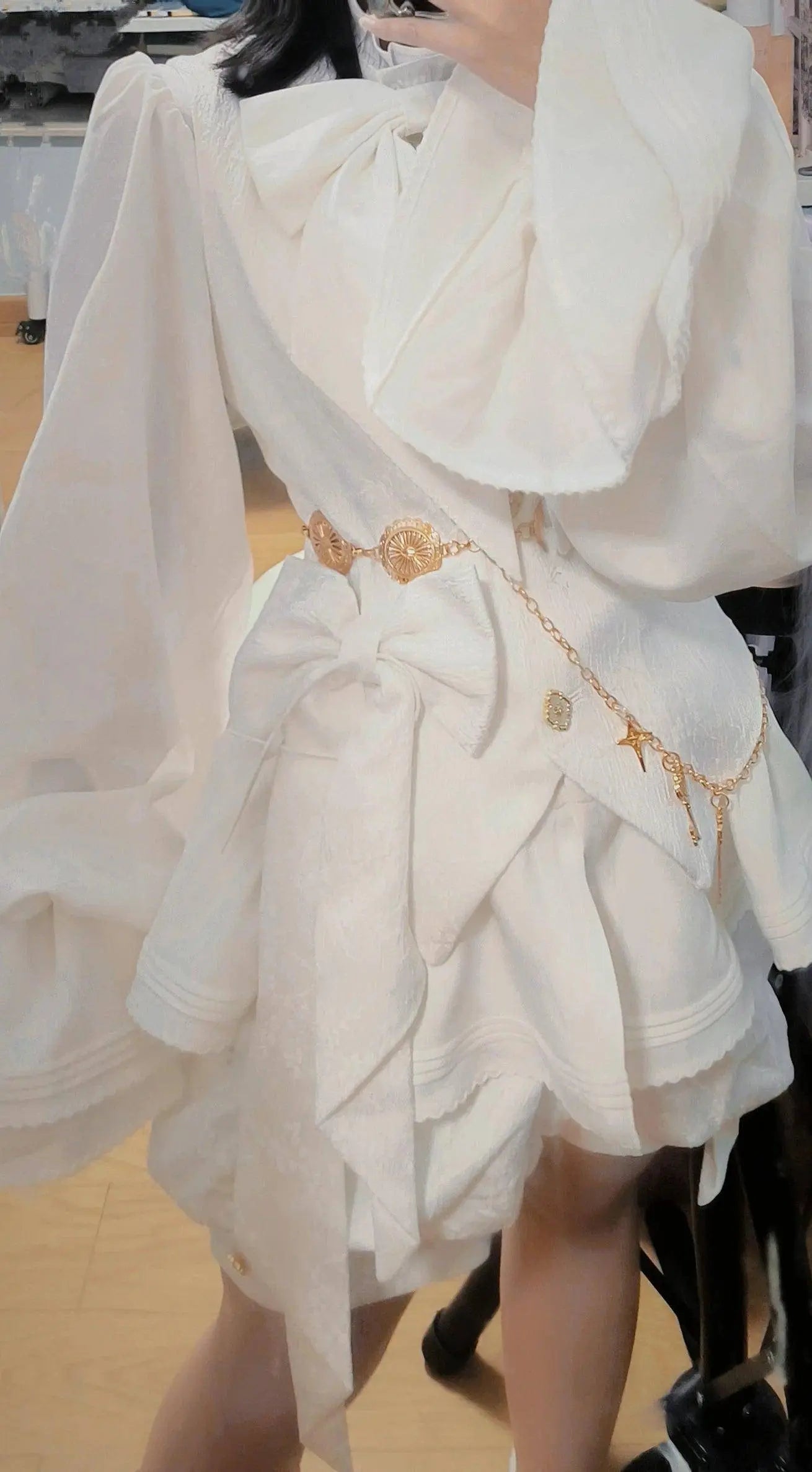 Hunting Rabbit White Moonlight Edition Retro Cool Ouji Lolita Jacket /Short Pants/Trousers Set by Princess Chronicles - Tophatter Daily Deals