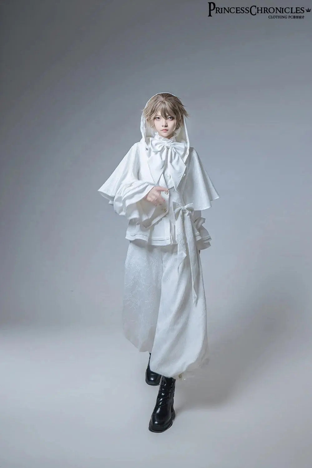 Hunting Rabbit White Moonlight Edition Retro Cool Ouji Lolita Jacket /Short Pants/Trousers Set by Princess Chronicles - Tophatter Daily Deals