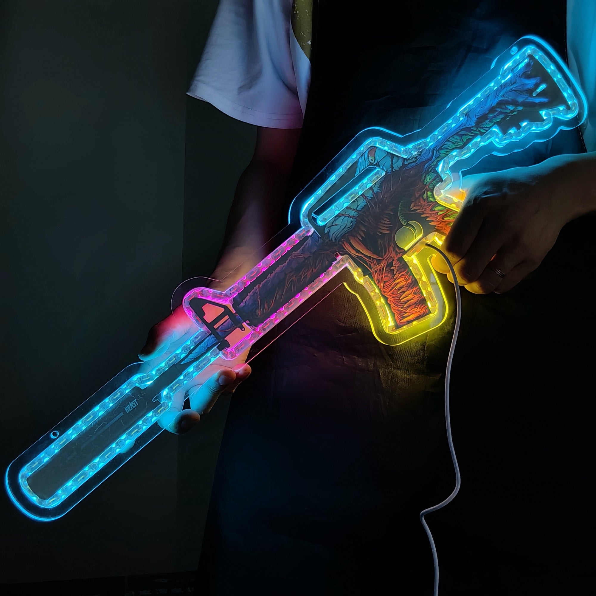 M4A1-S Hyper Beast Rifle Neon Light Wall Decor - Tophatter Daily Deals