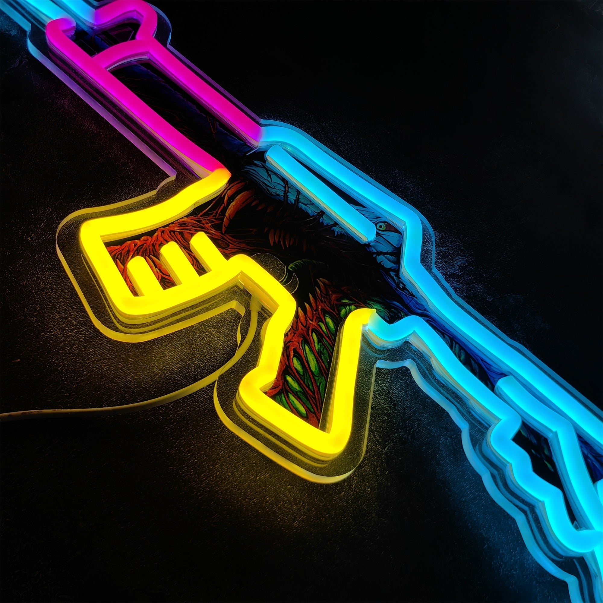 M4A1-S Hyper Beast Rifle Neon Light Wall Decor - Tophatter Daily Deals