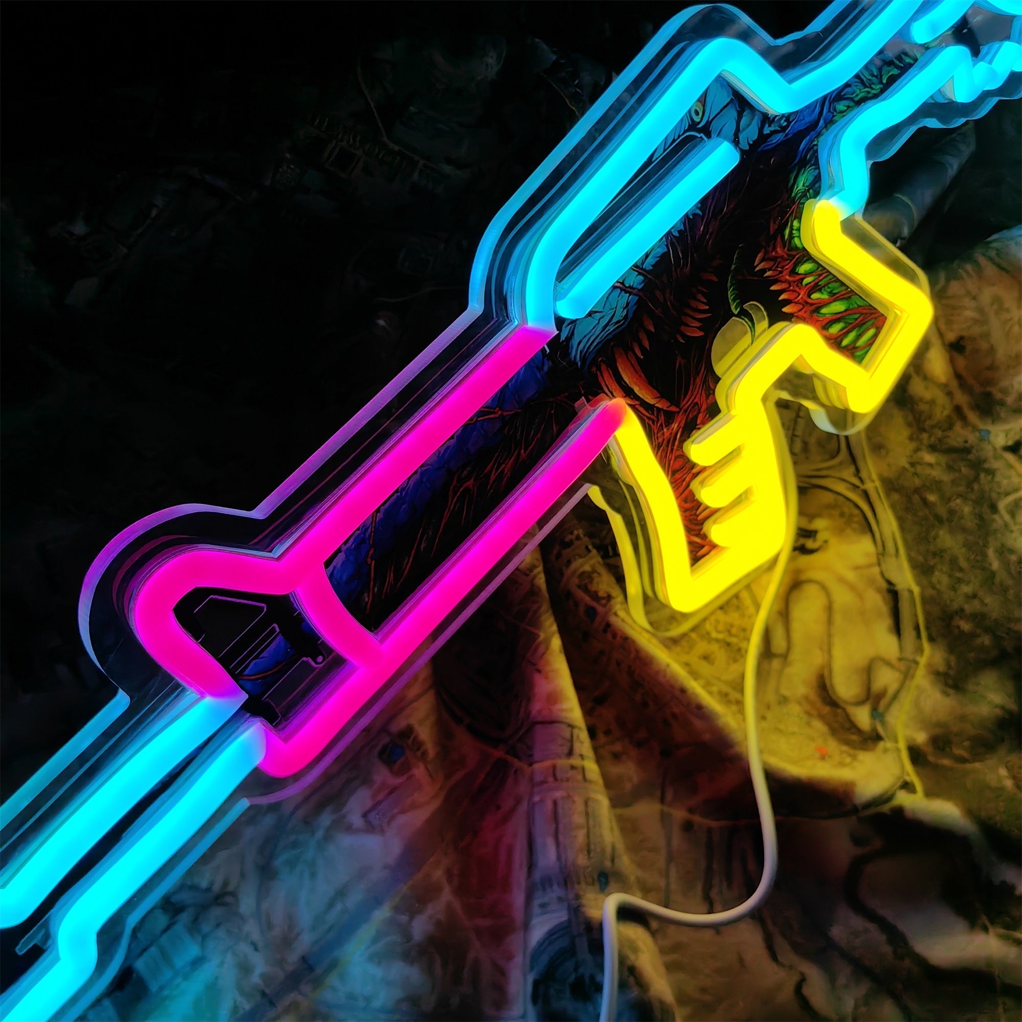 M4A1-S Hyper Beast Rifle Neon Light Wall Decor - Tophatter Daily Deals