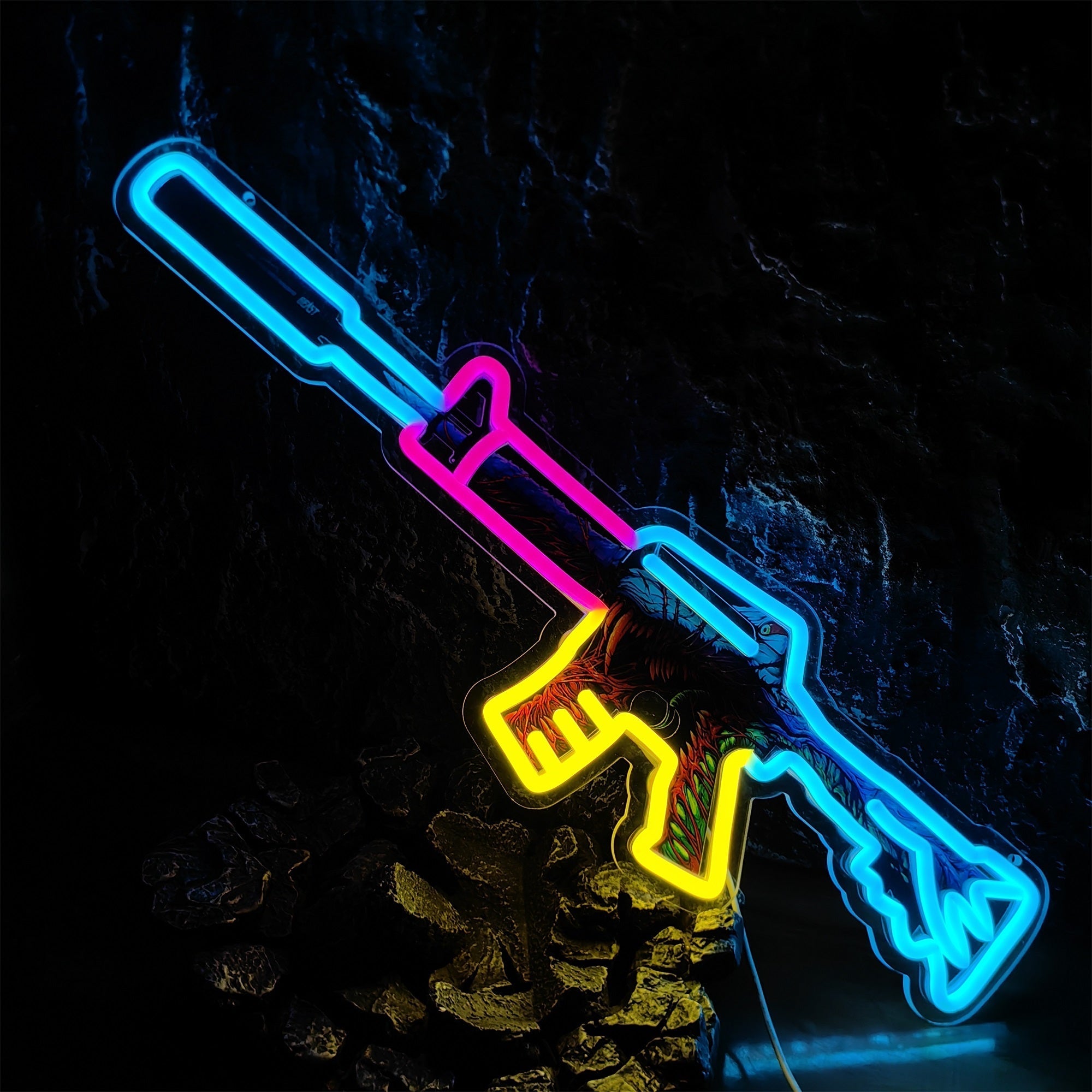 M4A1-S Hyper Beast Rifle Neon Light Wall Decor - Tophatter Daily Deals